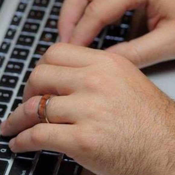 8MM ROSE WOOD INLAY TUNGSTEN WEDDING BAND - Picture 4 of 16